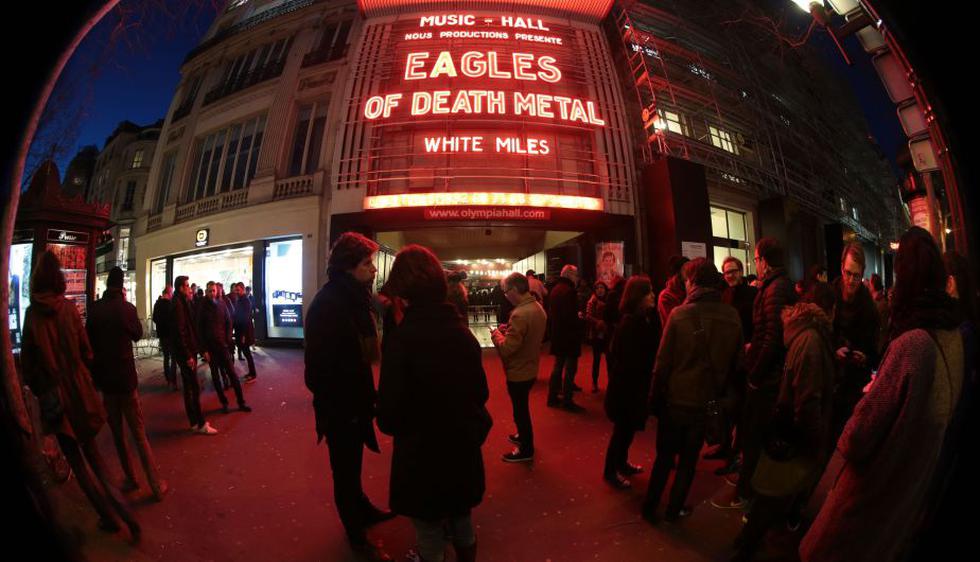 Eagles of Death Metal en la Sala Olympia. (AFP)
