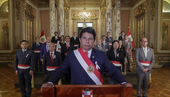 Pedro Castillo fue presidente del Perú de julio del 2021 a diciembre del 2022, mes en el que fue vacado por perpetrar un golpe de Estado. (AFP)
