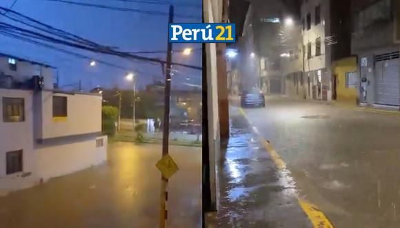 Fuerte lluvia y truenos se registran en Lambayeque. (Foto: Composición Perú21 / @TinkuEditores / @RALVAMARTINEZ)