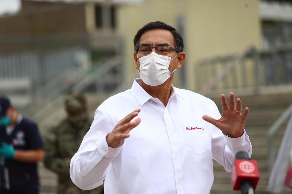 El mandatario agradeció al personal de salud por su labor en la pandemia. (Foto: HugoCurotto/GEC)