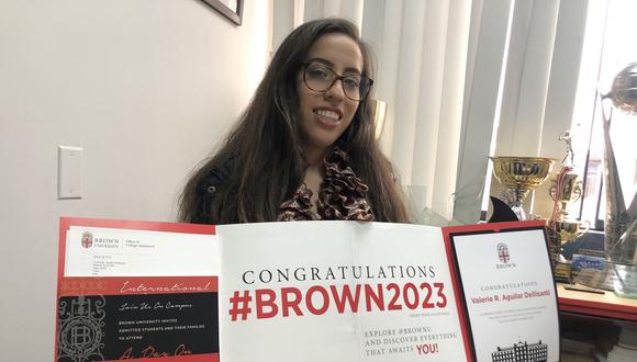 Valerie Aguilar Dellisanti optará por la universidad de Brown en Estados Unidos. (Andina)