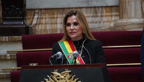 Jeanine Áñez anunció que retira su candidatura para las elecciones presidenciales. (Foto: EFE/ Javier Mamani)