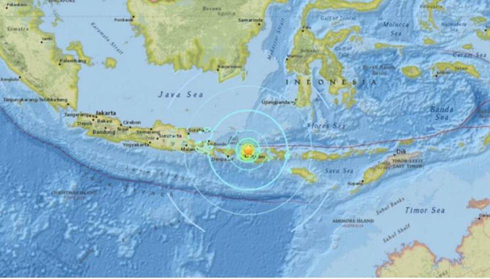 Terremoto sacudió la costa norte de la isla indonesia de Lombok. (Difusión)