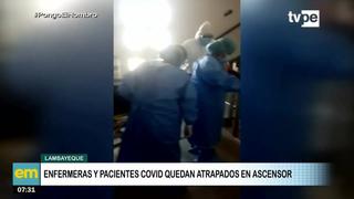 Lambayeque: enfermeras y paciente con coronavirus quedan atrapados tras falla de ascensor 