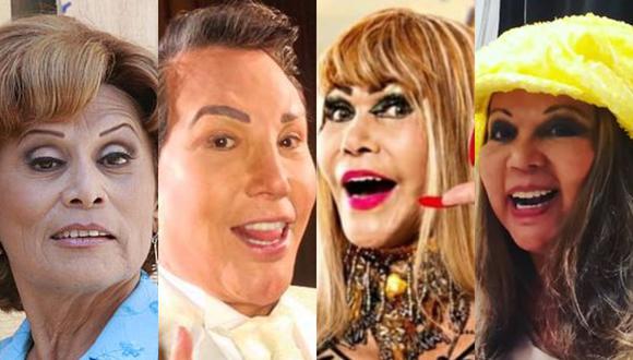 Yola Polastri, Jimmy Santi, Irma Maury y La Tigresa del Oriente son las personalidades peruanas más queridas del entretenimiento nacional. (Foto: Composición Instagram/América TV).