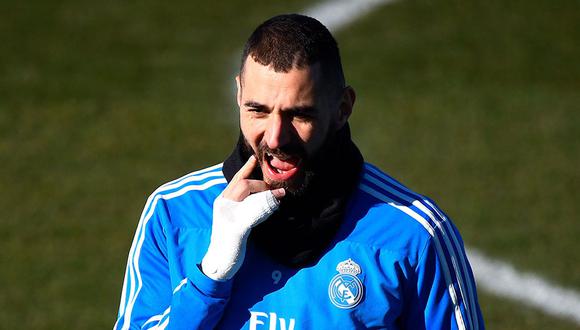 Florentino Pérez, presidente del Real Madrid, dijo que Karim Benzema es el mejor 9 del mundo. (Foto: AFP)