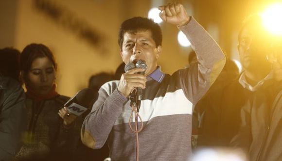 Pedo Castillo, dirigente del Comité de Lucha de las bases regionales del SUTEP. (Perú21)
