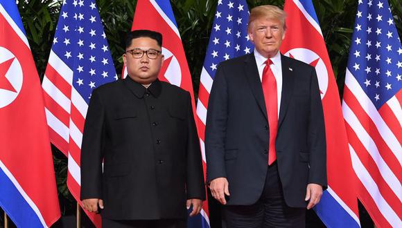 El mandatario de Corea del Norte, Kim Jong-un, y su homólogo estadounidense, Donald Trump. (Foto: AFP)