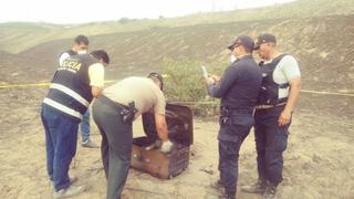 Hallan restos de mujer carbonizada dentro de maleta en variante de Pasamayo