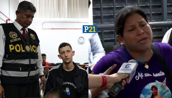 Madre de Katherine Gómez llora durante audiencia de control de identidad a Sergio Tarache (Composición)
