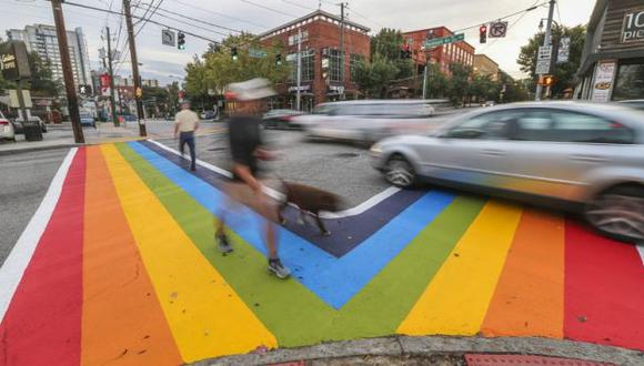 Estados Unidos: Atlanta anunció que hará permanente un paso peatonal de arcoiris en honor al 'Mes del Orgullo' (Getty Images)