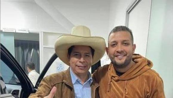 Fritz Moreno junto a Pedro Castillo días antes de juramentar como jefe de Estado. (Foto: Fritz Moreno)