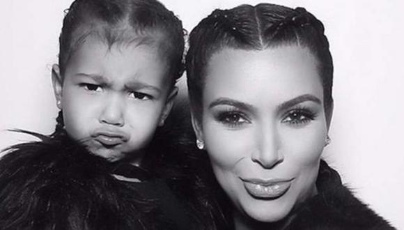 North West y Kim Kardashian (Foto: Instagram)