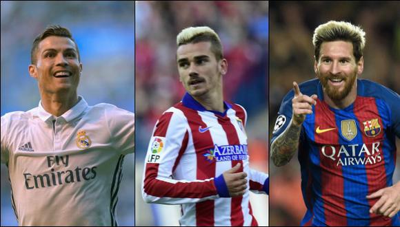 Lionel Messi, Cristiano Ronaldo y Antoine  Griezmann pelearán mejor jugador del 2016.