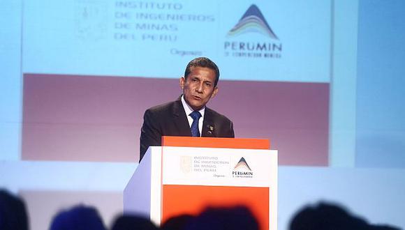 Humala durante su discurso de cierra en Perúmin. (Andina)