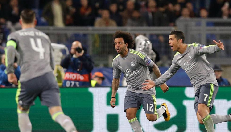 Real Madrid derrotó 2-0 a la Roma en Italia y está con un pie en cuartos de final de la Champions League.