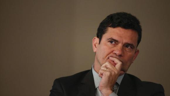 Sergio Moro, juez a cargo del caso Petrobras, es mostrado en una grabación citando frases de la lucha contra la corrupcíon (Efe)
