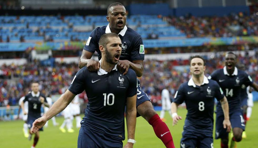 Karim Benzema marcó los dos goles con los que Francia le gana 2-0 a Honduras. (Reuters)