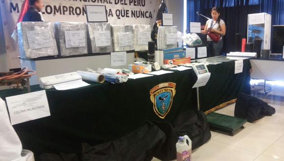 Policía Nacional incautó 142 kilos de cocaína en un laboratorio de Ancón. (Dirandro)