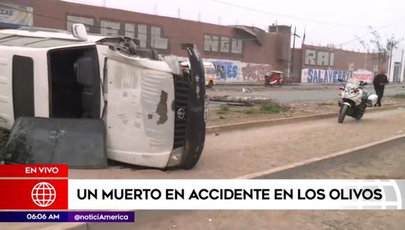 El accidente de tránsito ocurrió aproximadamente a las 05:15 a.m. (Captura: América Noticias)