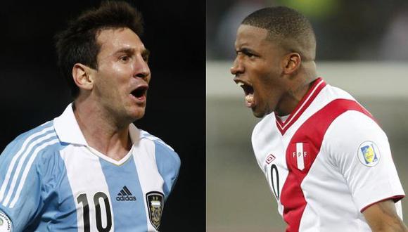 LAS FIGURAS. Por un lado estará Lionel Messi y por el otro,  Jefferson Farfán, que viene de hacer un doblete a Venezuela. (USI)