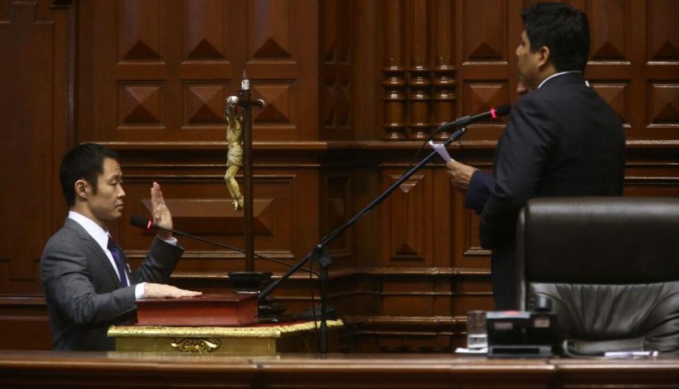 Kenji Fujimori, como titular de la Junta Preparatoria, tomará juramento de los legisladores. (Congreso de la República)