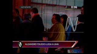 Alejandro Toledo llegó al Perú para responder ante el Ministerio Público