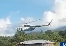 ¡Pudo ser tragedia! Helicóptero con más de 20 policías aterriza de emergencia en Loreto [VIDEO]