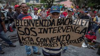 Ex trabajadores en huelga de hambre en Venezuela piden ayuda a Bachelet [FOTOS]