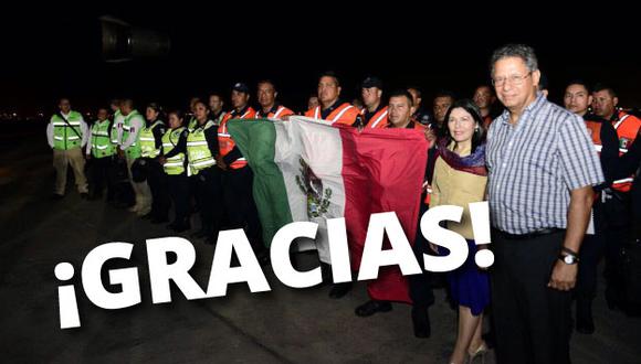 El equipo de rescate de policías mexicanos que llegó al Perú. (Foto: Perú21)