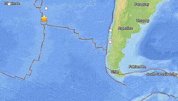 Terremoto de 6,8 grados se registró cerca de la Isla de Pascua, en Chile. (USGS)