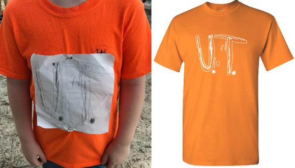Se viralizó en Facebook el gesto de un equipo de fútbol con un niño que había dibujado su propia camiseta a mano. (Foto: Facebook/Laura Snyder)