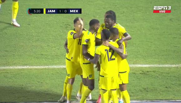 Gol de Leon Bailey para el 1-0 de Jamaica vs. México. (Captura: ESPN 3)
