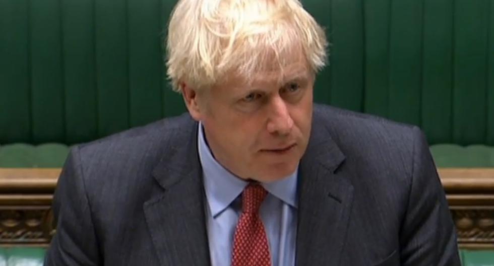 Una captura de video muestra al primer ministro británico Boris Johnson. (AFP PHOTO / PRU).