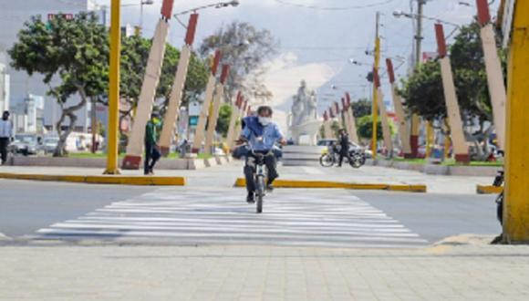 Chimbote: alistan 14 kilómetros de ciclovía para prevenir COVID-19 y reducir contaminación. (Foto: Andina)