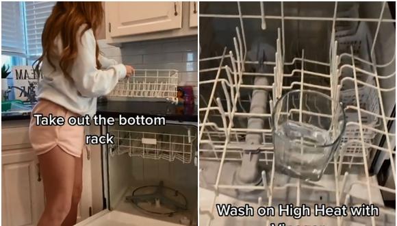Tiktoker se vuelve viral al compartir truco para limpiar el lavavajillas sin la necesidad de usar productos especializados. (Foto: @ashley_hartig)