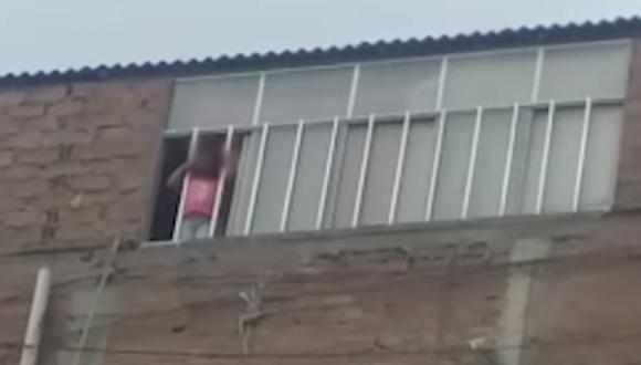 Chiclayo: Fiscalizadores salvan a niña que estuvo a punto de caer desde el octavo piso (Foto: captura de pantalla | Municipalidad de Chiclayo)