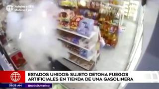 EE.UU: sujeto detona fuegos artificiales en tienda de una gasolinera