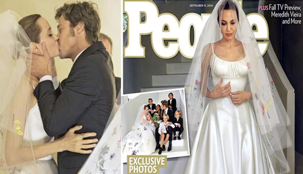 Brad Pitt y Angelina Jolie se casaron el pasado sábado 23 de agosto en Francia. (People/Hello!)