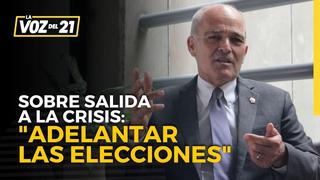 Roque Benavides sobre una salida a la crisis política: “Son las elecciones adelantadas”