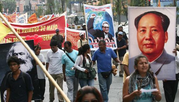 RECHAZADOS. Grupo pro senderista que busca liberación del terrorista Abimael Guzmán. (David Vexelman)