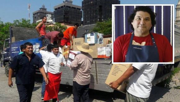 Gastón está enviando sus camiones cargados de alimentos y productos de primera necesidad a los peruanos afectados. (@gastonacurio)