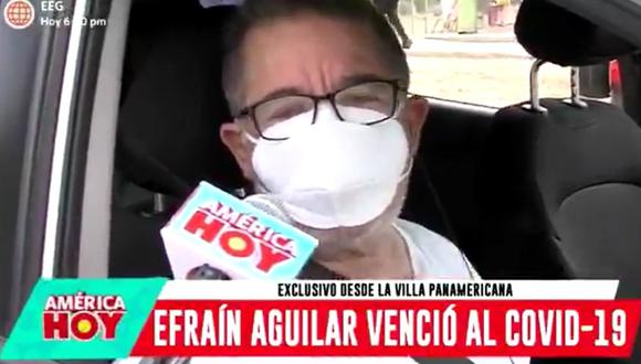 Efraín Aguilar fue internado en la Villa Panamericana a fines de enero, tras contagiarse de COVID-19. (Foto: Captura de video)