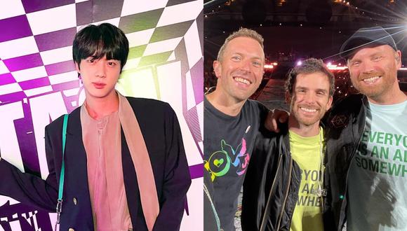 Jin será el invitado de Coldplay en Argentina. (Foto: @jin/@coldplay).