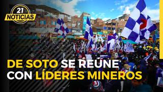 Hernando de Soto se reúne con líderes mineros