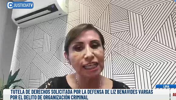 Suspendida fiscal suprema Patricia Benavides participó en audiencia virtual. (Justicia TV)