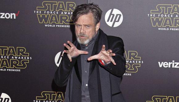 Mark Hamill disfrutando la premiere de la séptima entrega de Star Wars. (EFE)