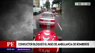 Jesús María: taxista bloquea pase de ambulancia que llevaba a un herido