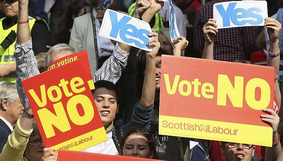 Escocia dividida entre el sí y el no. (Reuters)