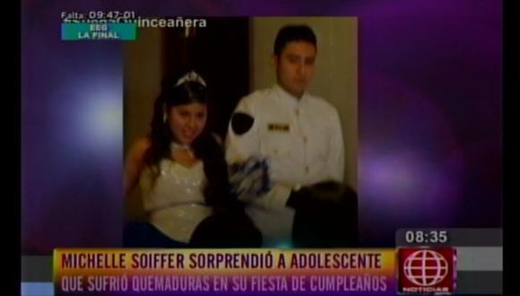 ‘Sueña quinceañera’ organizará fiesta a menor que sufrió quemaduras al incendiarse su vestido. (Captura de TV)